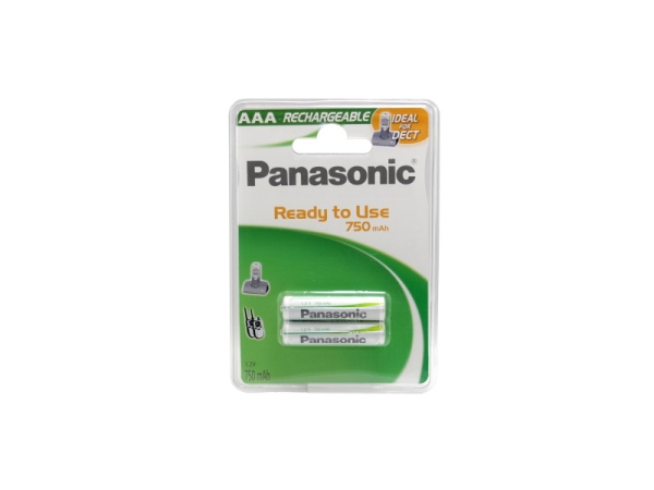 Panasonic HHR-4MVE/2BD Ready to Use AAA DECT Akku 2x 1,2V 750mAh